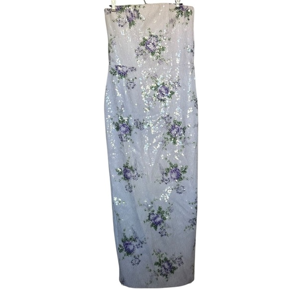 Tanner Fletcher Marilyn Floral Sequin Strapless Dress Shopbop - Picture 5 of 11